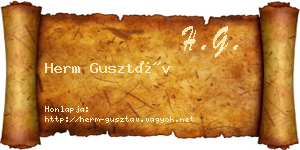 Herm Gusztáv névjegykártya