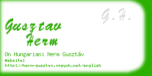 gusztav herm business card